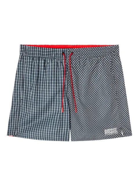Diesel Sport-41-D-Core patterned swim shorts Blue A205190WEBE