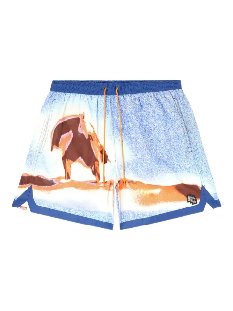 Diesel swim shorts with all-over surfboard print Blue A208680IHCM