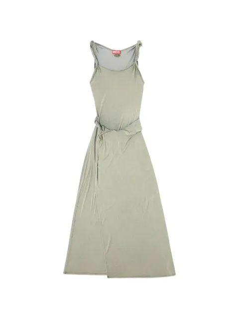 Diesel D-estiga-s1 twisted-strap maxi dress Green A218670EPCJ