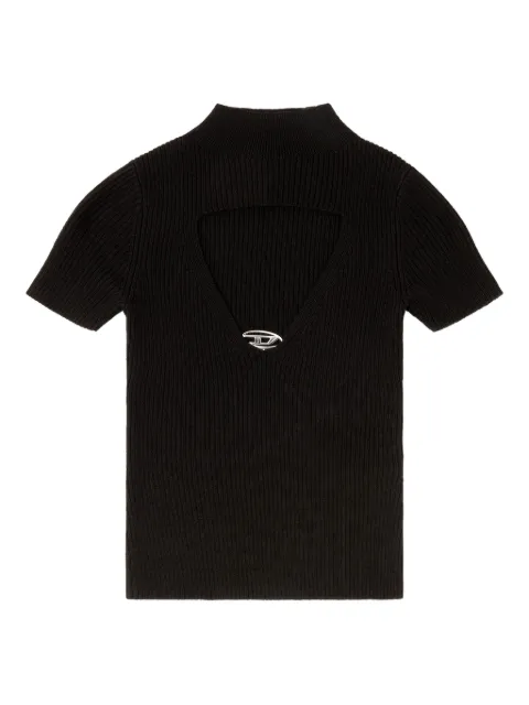 Diesel M-Olive cut-out oval hardware T-shirt Black A214010PLBF