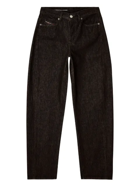Diesel 1974 D-Ellz relaxed wide-leg jeans Black A2209409N25