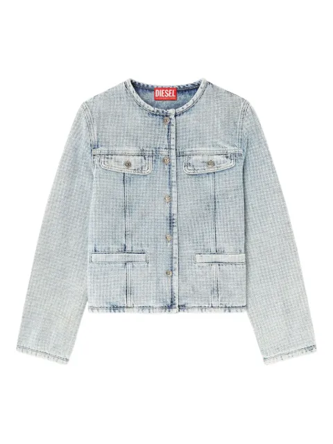 Diesel jacket in graphic denim with crystals Blue A216890ADCG