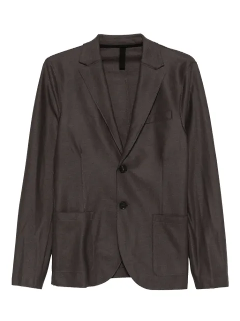 Harris Wharf London single-breasted virgin-wool blazer Brown CL8B22MLX