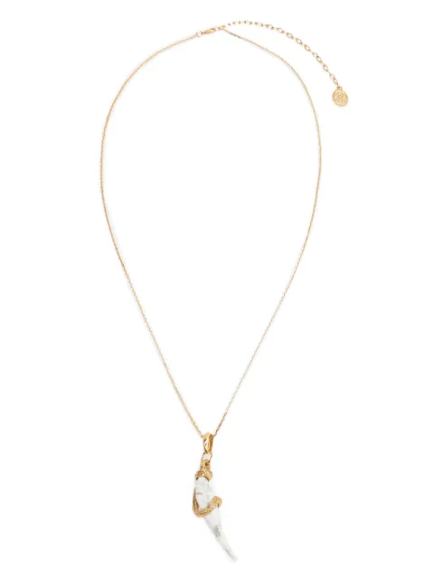 Roberto Cavalli fang-pendant necklace Gold TWG006AM002
