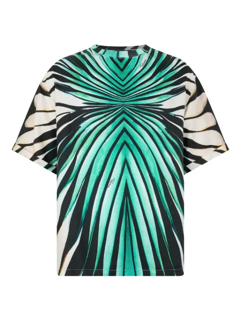 Roberto Cavalli graphic-print T-Shirt Blue TRT62A4QM76