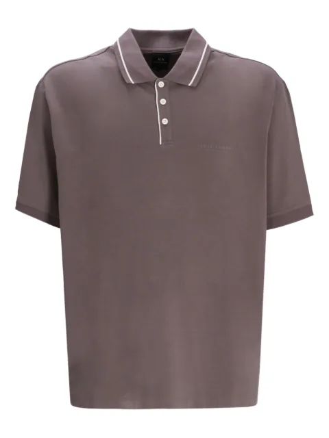 Armani Exchange contrasting piping polo shirt Grey XM001557AF10363