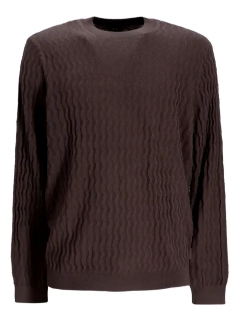 Armani Exchange wavy ribbed sweater Brown XM001560AF11982