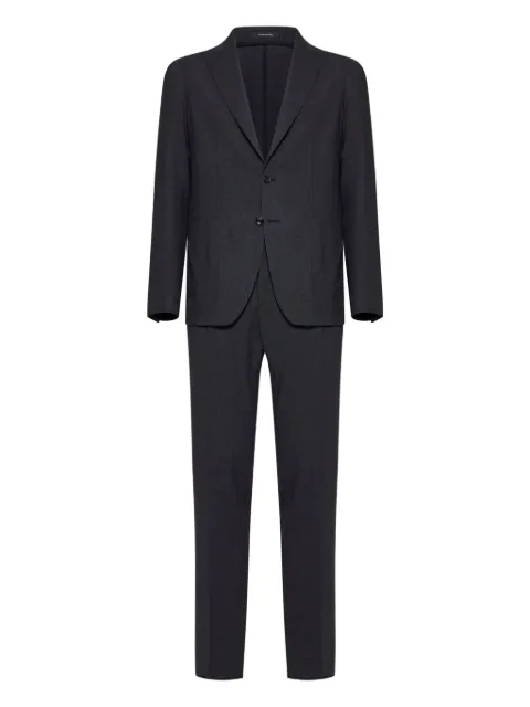 Tagliatore peak-lapels patch-pockets suit Grey ADERRICK26K14550034S3074