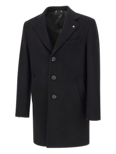 Manuel Ritz notched-lapel pin-detail coat Black 3932C4448C25373899