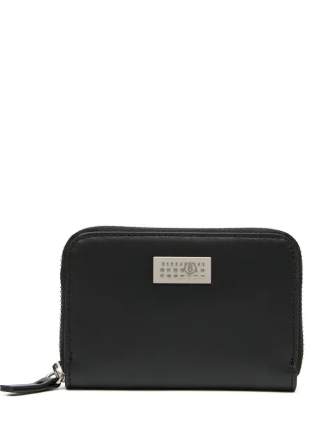 MM6 Maison Margiela Numeric leather zip wallet Black SA5UI0031P8873