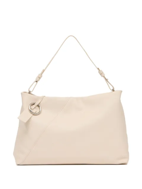 MM6 Maison Margiela single-stitch logo clutch bag Neutrals SB5WF0016P8805