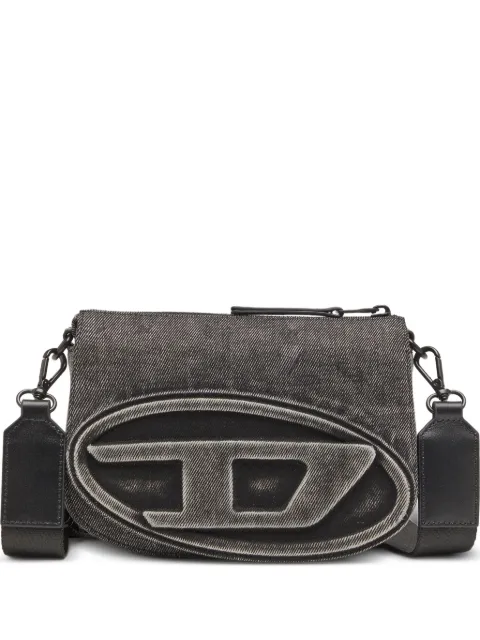 Diesel 1DR-camera bag in washed denim Black X10223P8764T8013