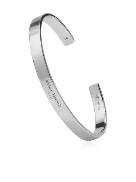 Maison Margiela logo reference cuff bracelet Silver SM1UY0104P8865