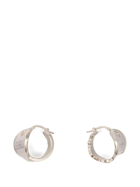 MM6 Maison Margiela numeric-engraved hoop earrings Silver SM6VG0112P7105
