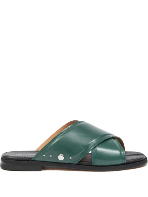Maison Margiela Tabi numbers crossed sandals Green S57WP0106P1991