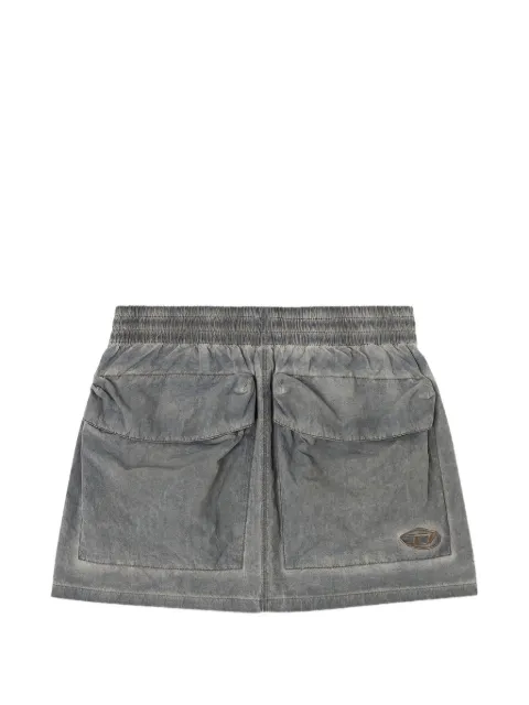 Diesel O-Cean-S1 pocket elasticated mini skirt Grey A211770IQAX