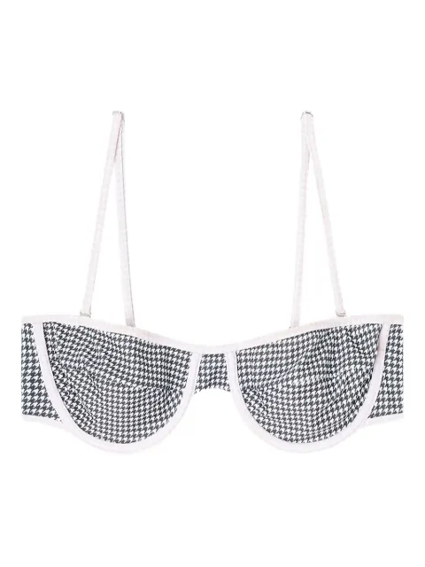 Diesel bikini top with houndstooth print Black A202910GFBC