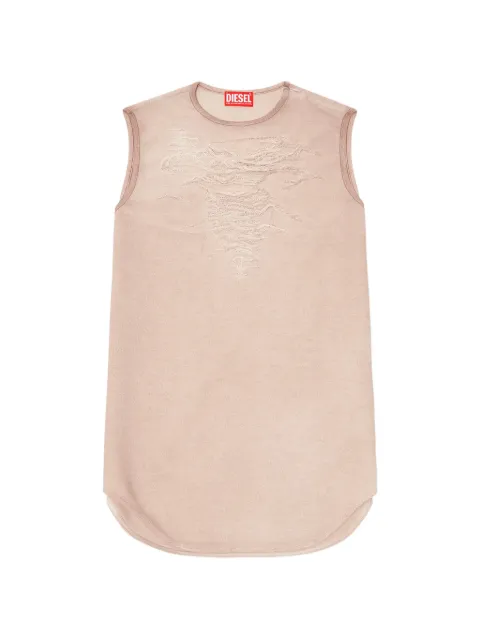 Diesel short dress in devoré sweatshirt fabric Neutrals A210200PLAI
