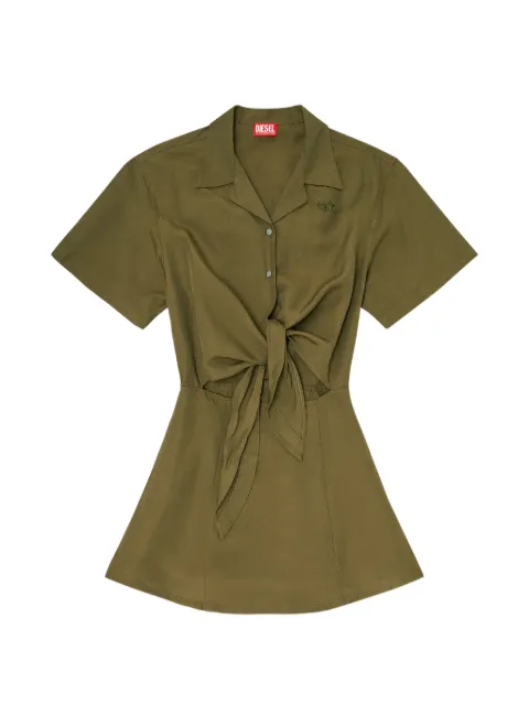 Diesel tie-front mini dress Green A219880PGBS