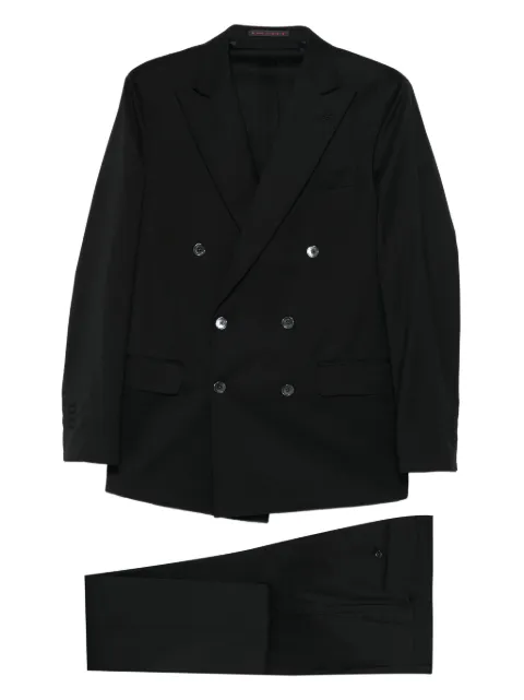 Bagnoli Sartoria Napoli double-breasted suit Black TREVISOTREDU224