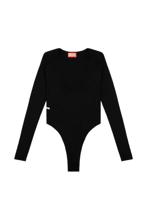Diesel T-Bodyn ribbed scoop-neck bodysuit Black A209880BLAN