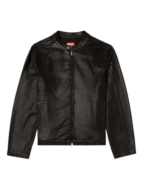 Diesel moto jacket in shiny coated Joggjeans® Black A17111068VD