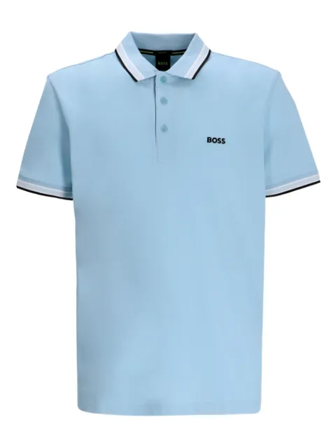 BOSS logo-embroidered polo shirt Blue 50469055