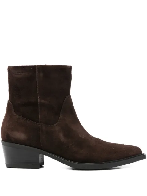 VAGABOND 40mm suede pointed boots Brown 581014031