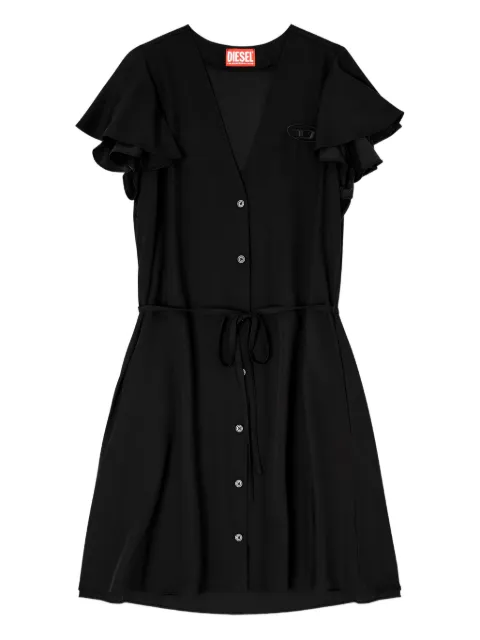 Diesel D-Aikiri V-neck dress Black A202500JMBP