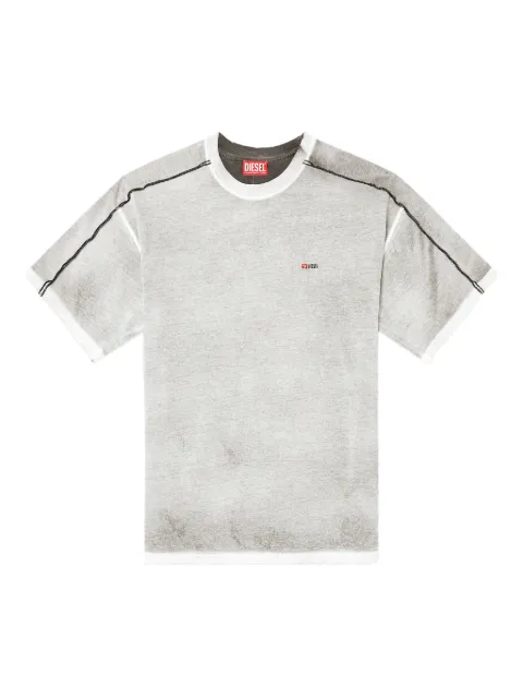 Diesel relaxed cotton T-shirt with colour spray Grey A199220BMCC