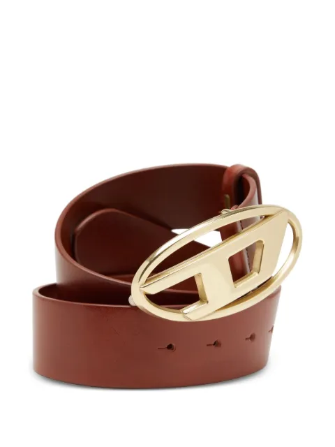 Diesel B-1dr logo-buckle leather belt Brown X08727P8790