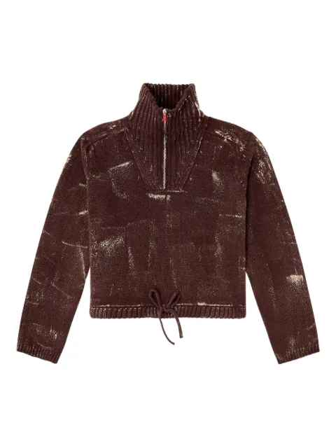 Diesel M-Marcellette half-zip sweater Brown A218200GSBW