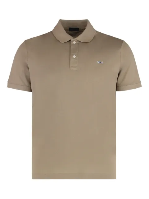 Paul & Shark logo-embroidery cotton polo shirt Brown 99311001