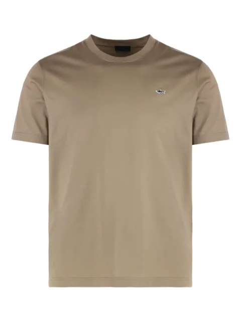 Paul & Shark round-neck logo T-shirt Brown 99311005