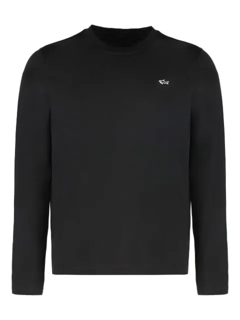 Paul & Shark logo-embroidery long-sleeve T-shirt Black 99311006