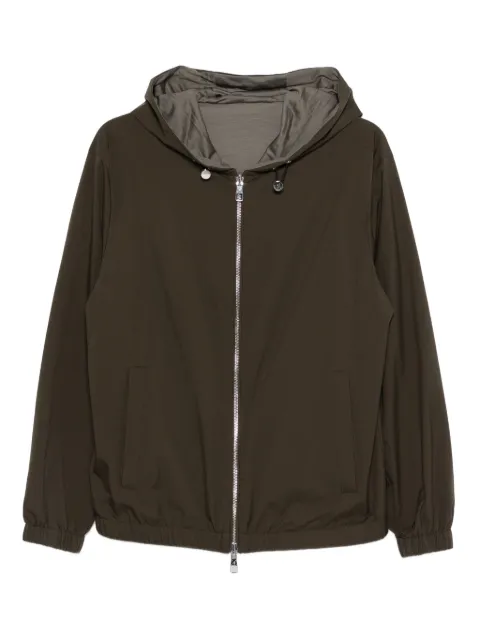 Montecore zip-up hooded jacket Green F09MUC937R