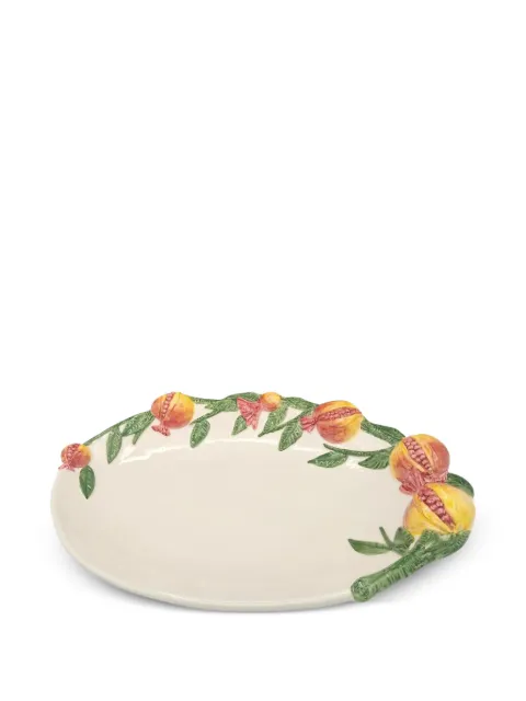 Les-Ottomans large Pomegranate oval plate (37cm x 28cm) White POM05