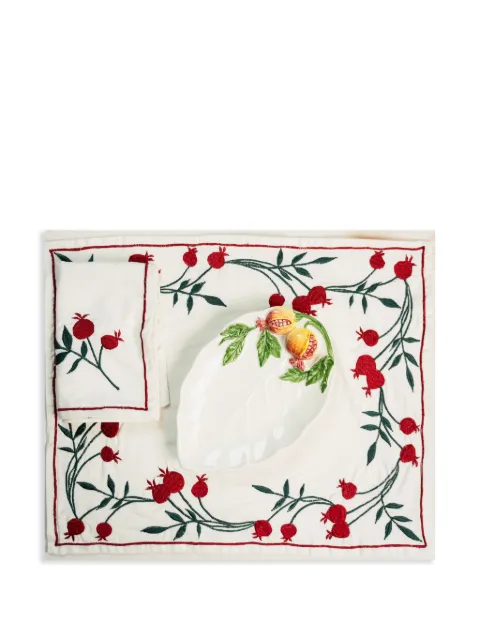 Les-Ottomans Pomegranate plate (25cm) White POM07