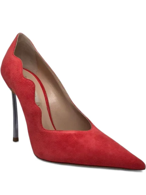Casadei scalloped stiletto pumps Red 1F023A100MCAM0S