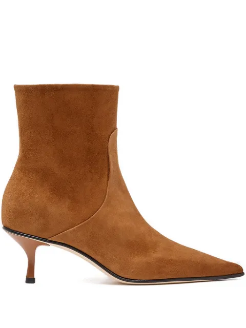 Scarosso Jamie pointed-toe boots Brown JAMIEANKLTOBSUED