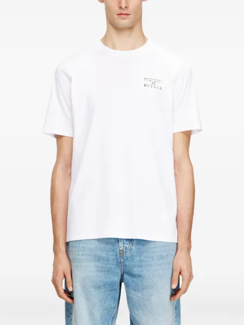 Diesel regular cotton T-shirt with puff print White A209620QIAM