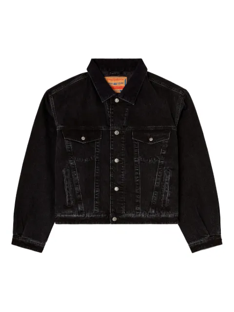 Diesel D-Ranger-T corduroy-collar denim jacket Black A216810BEBQ