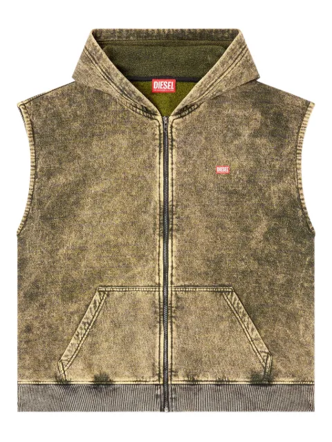 Diesel S-Boxt-Sl-Zip hooded gilet Brown A204030AGBZ