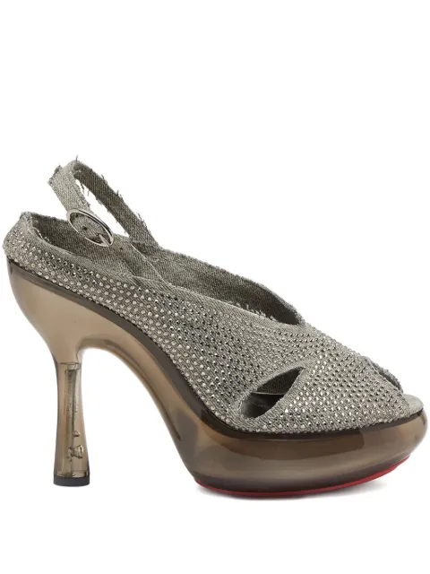 Diesel D-Lake strass-embellished sandals Grey Y03755P7610
