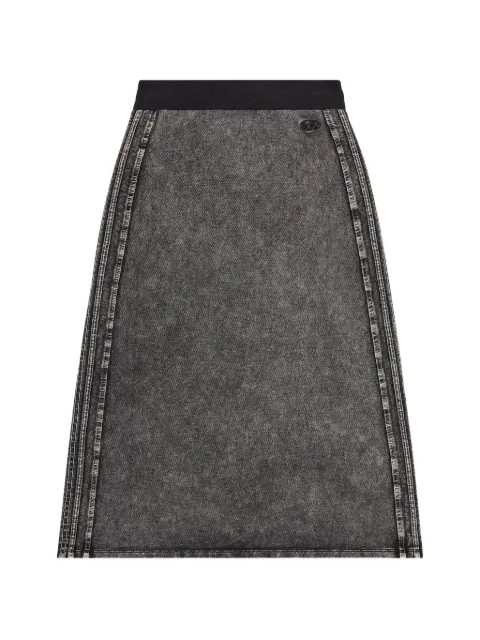 Diesel fleece cotton skirt with side bands Grey A209980DCCJ