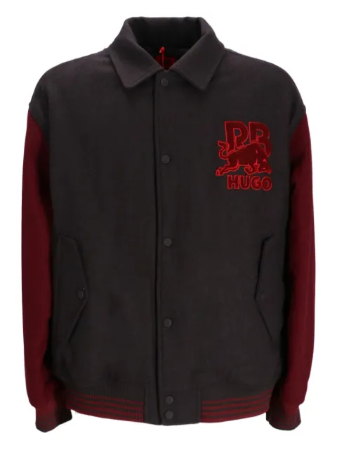 HUGO logo-appliqué bomber jacket Black 50549448