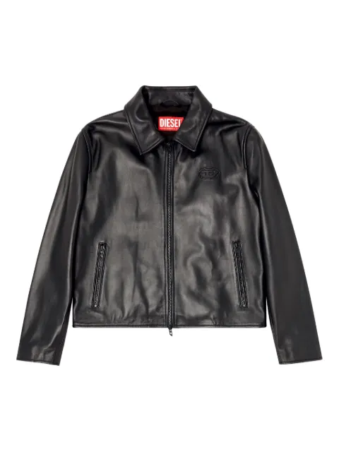 Diesel L-Amar-Fem-S2 leather jacket Black A219010AJIR