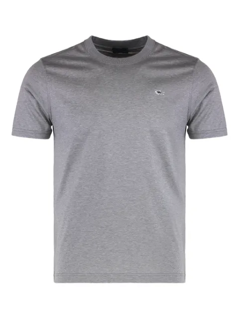 Paul & Shark crew-neck logo-embroidery T-shirt Grey 99311005