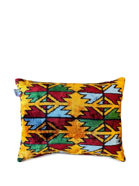 Les-Ottomans velvet patterned cushion (50cm x 40cm) Yellow V75740X50S