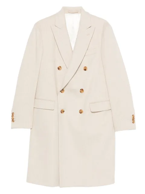 Lardini double-breasted coat Neutrals CN23222ECN65602